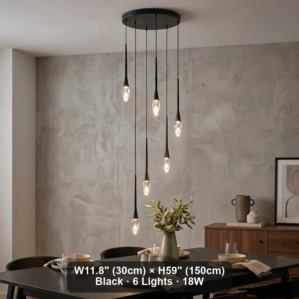Nylis Spiral LED Crystal Staircase Chandelier for Tall Foyers & Stairwells