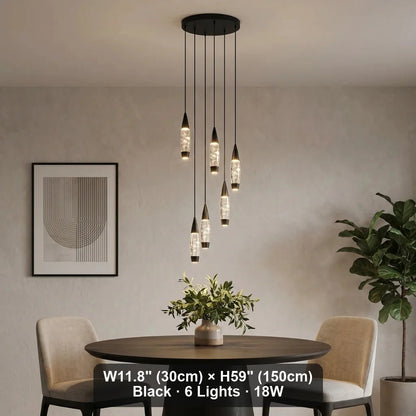 Elira Spiral LED Crystal Staircase Chandelier for Tall Foyers & Stairwells