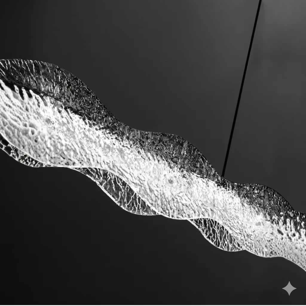 Soren Modern LED Crystal-Effect Resin Pendant Light for Dining Room