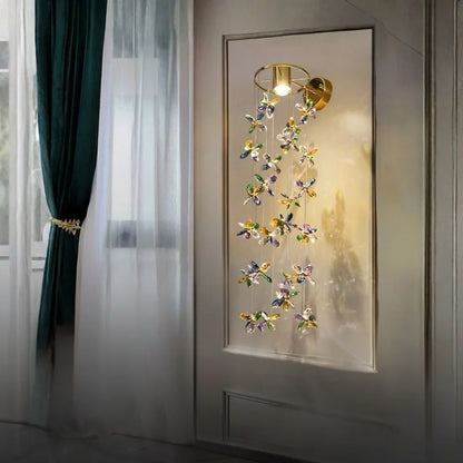 Nyla Crystal LED Wall Sconce for Bedroom & Living Room