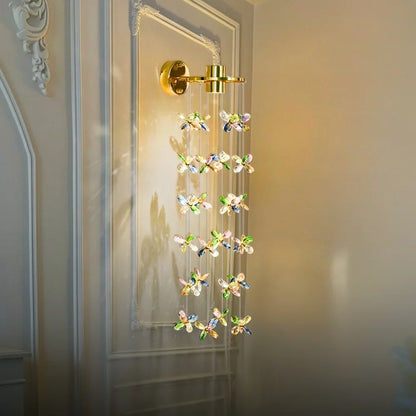 Nyla Crystal LED Wall Sconce for Bedroom & Living Room