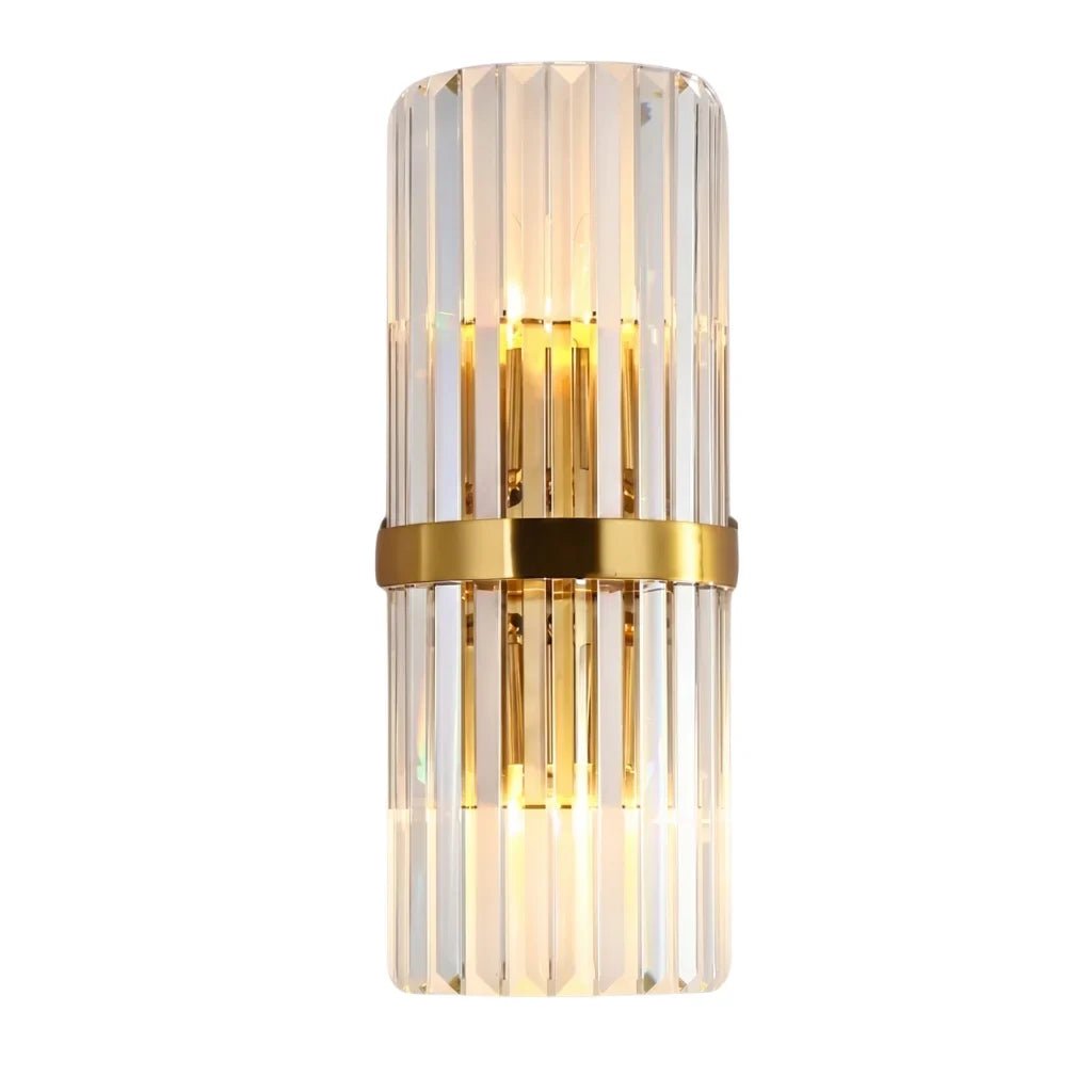 Cilo Gold Crystal Wall Sconce for Bedroom, Living Room & Hallway