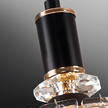 Elora LED Crystal Pendant Light Modern Black Small Crystal Chandelier