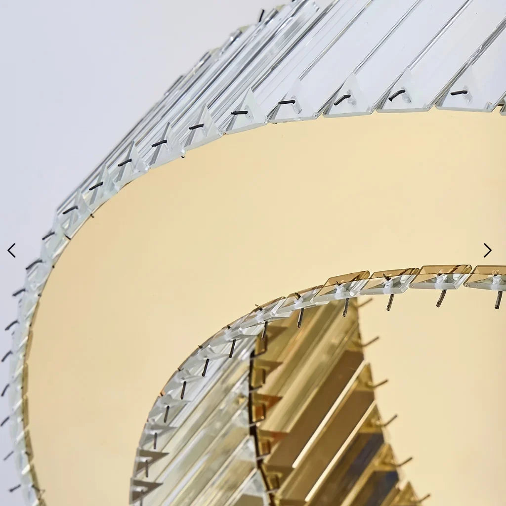Nebula Modern Gold Crystal Ceiling Light for Living Room & Bedroom