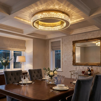 Nebula Modern Gold Crystal Ceiling Light for Living Room & Bedroom