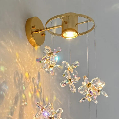 Nyla Crystal LED Wall Sconce for Bedroom & Living Room